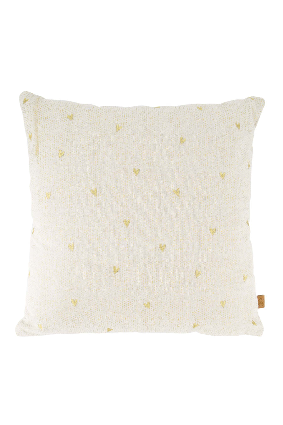 cushion hearts 45x45cm | sand / gold