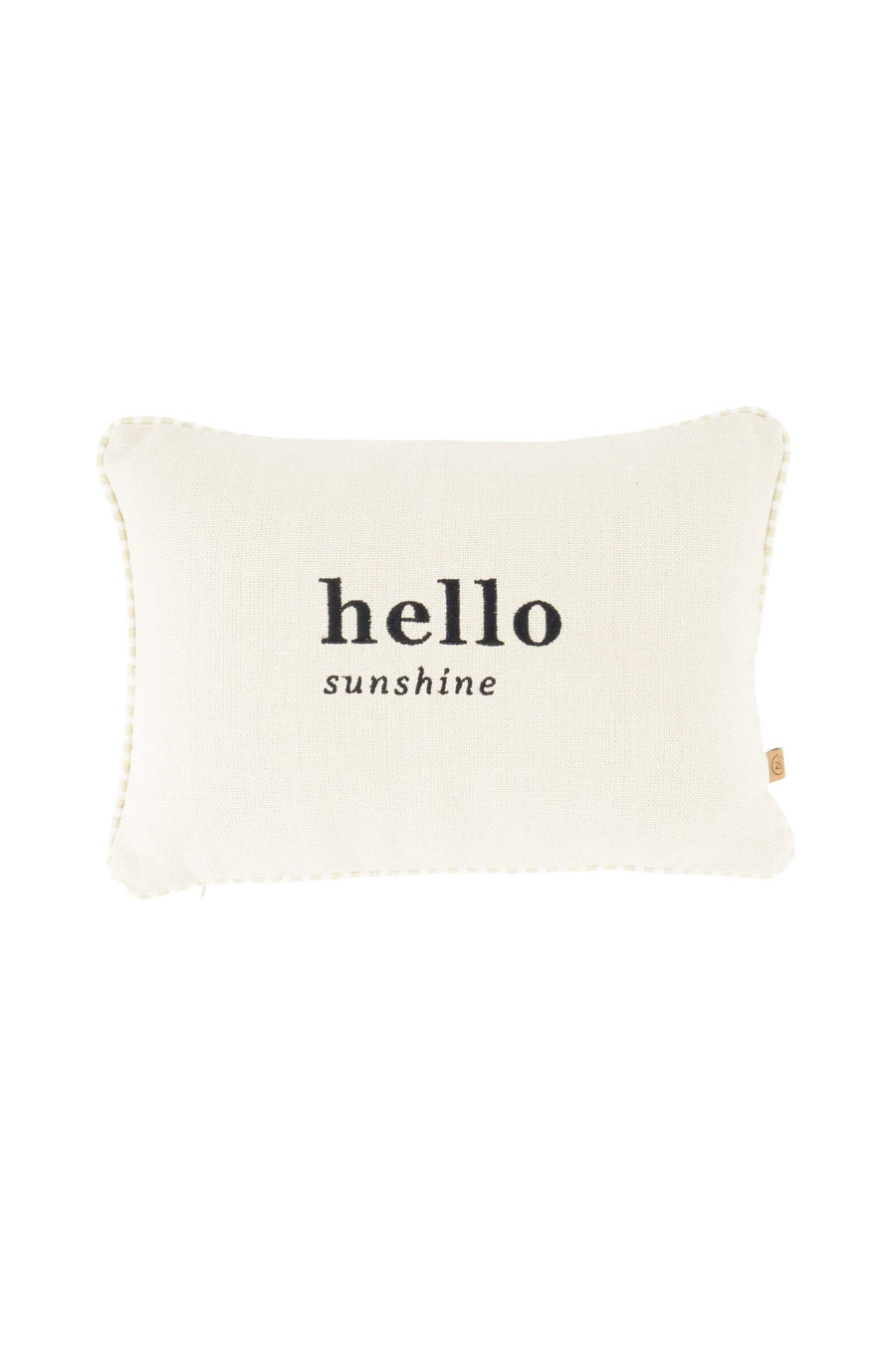 cushion hello sunshine colored piping 35x25cm | off white