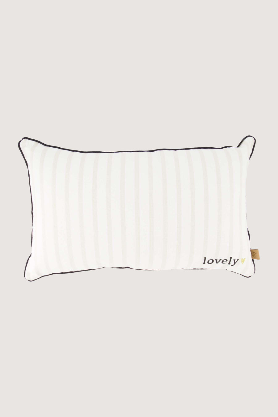 kussen streep lovely 50x30cm | off white / zand