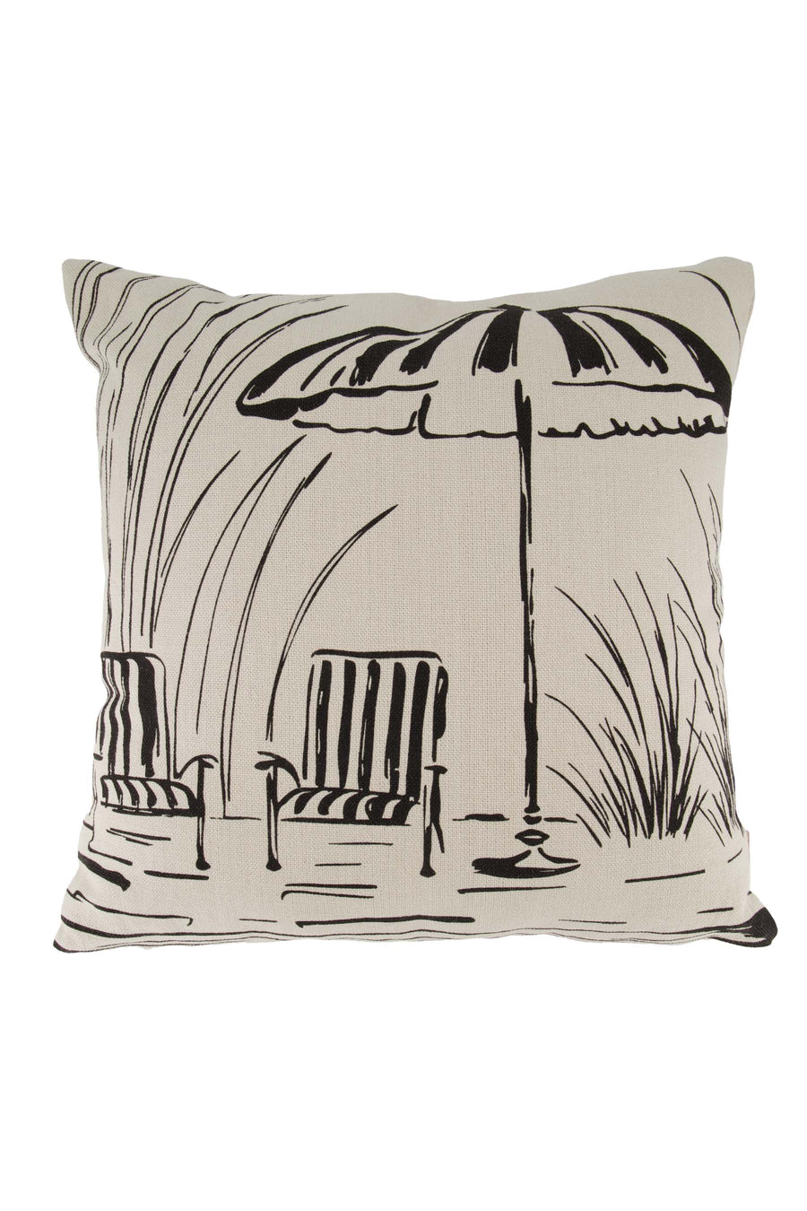 kussen sunshine tekening 45x45cm | white / black