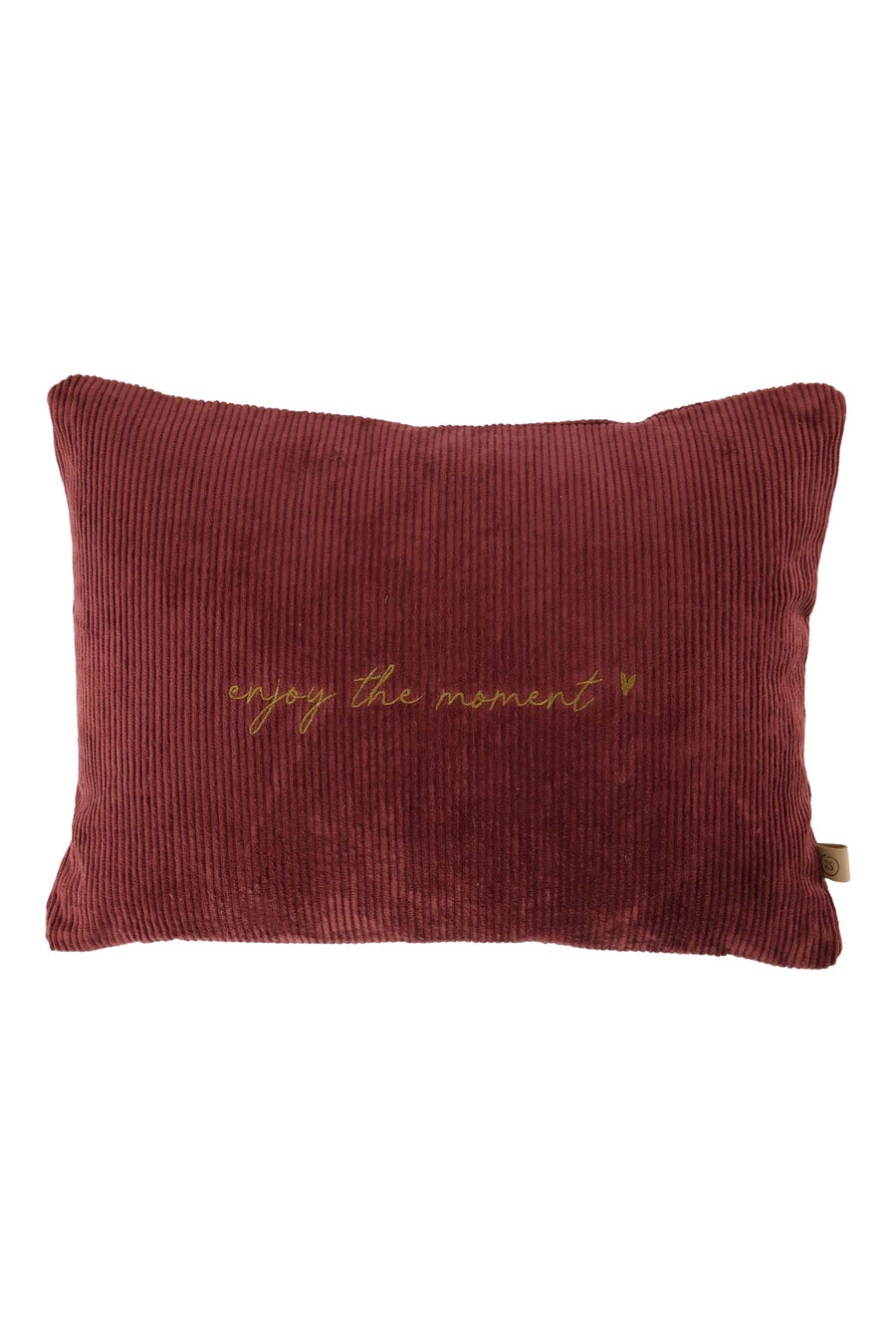 kussen enjoy the moment 35x25cm | dark red
