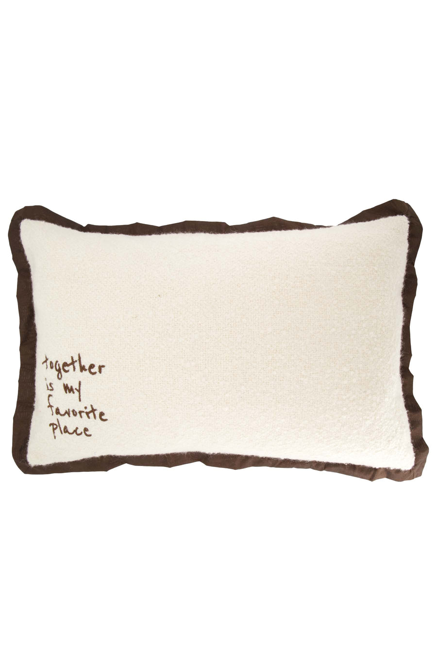 kussen favorite place boucle 40x60cm | off white / darkbrown