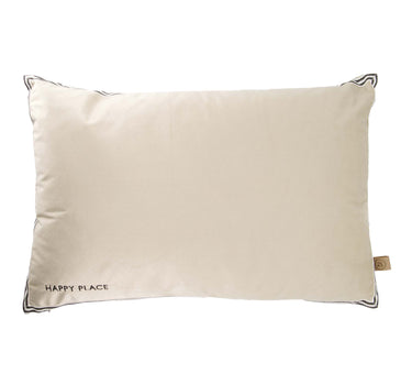 kussen velvet happy place 40x60cm | sand