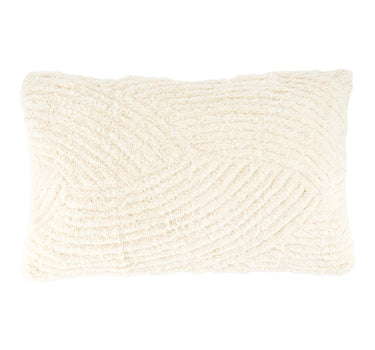 kussen boucle vlecht patroon 30x50cm | off white