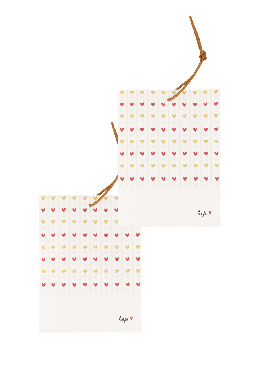 set of 2 scented sachets hearts love | white / red / ochre