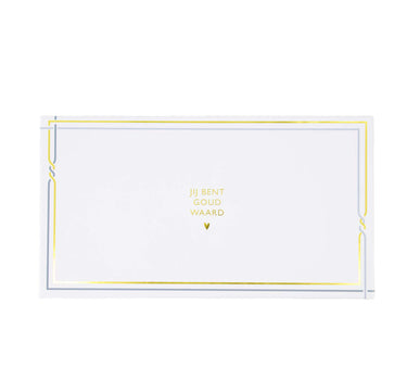 giftset jij bent goud waard | white / gold / blue