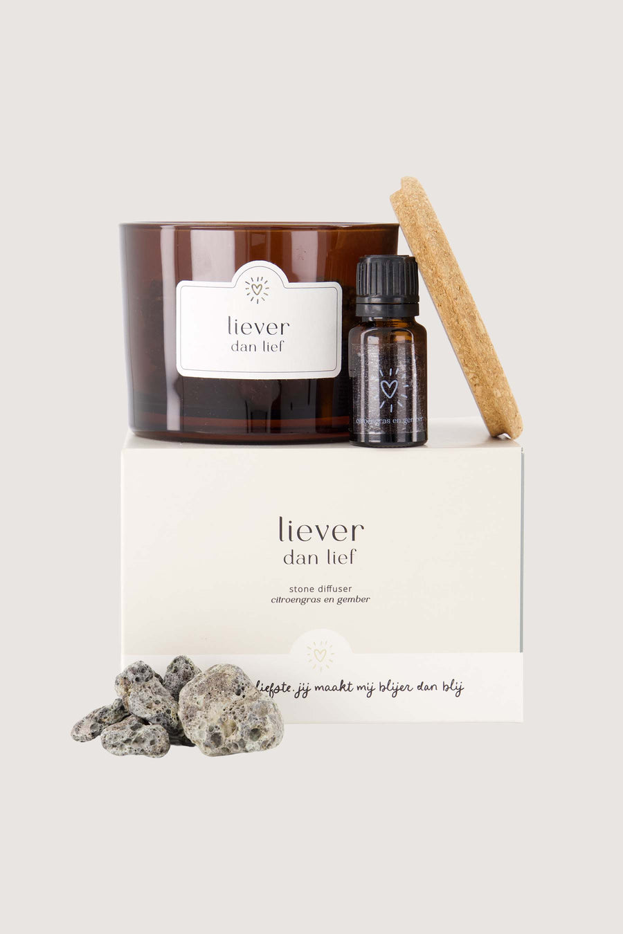 diffuser lava steen liever dan lief off white | off white