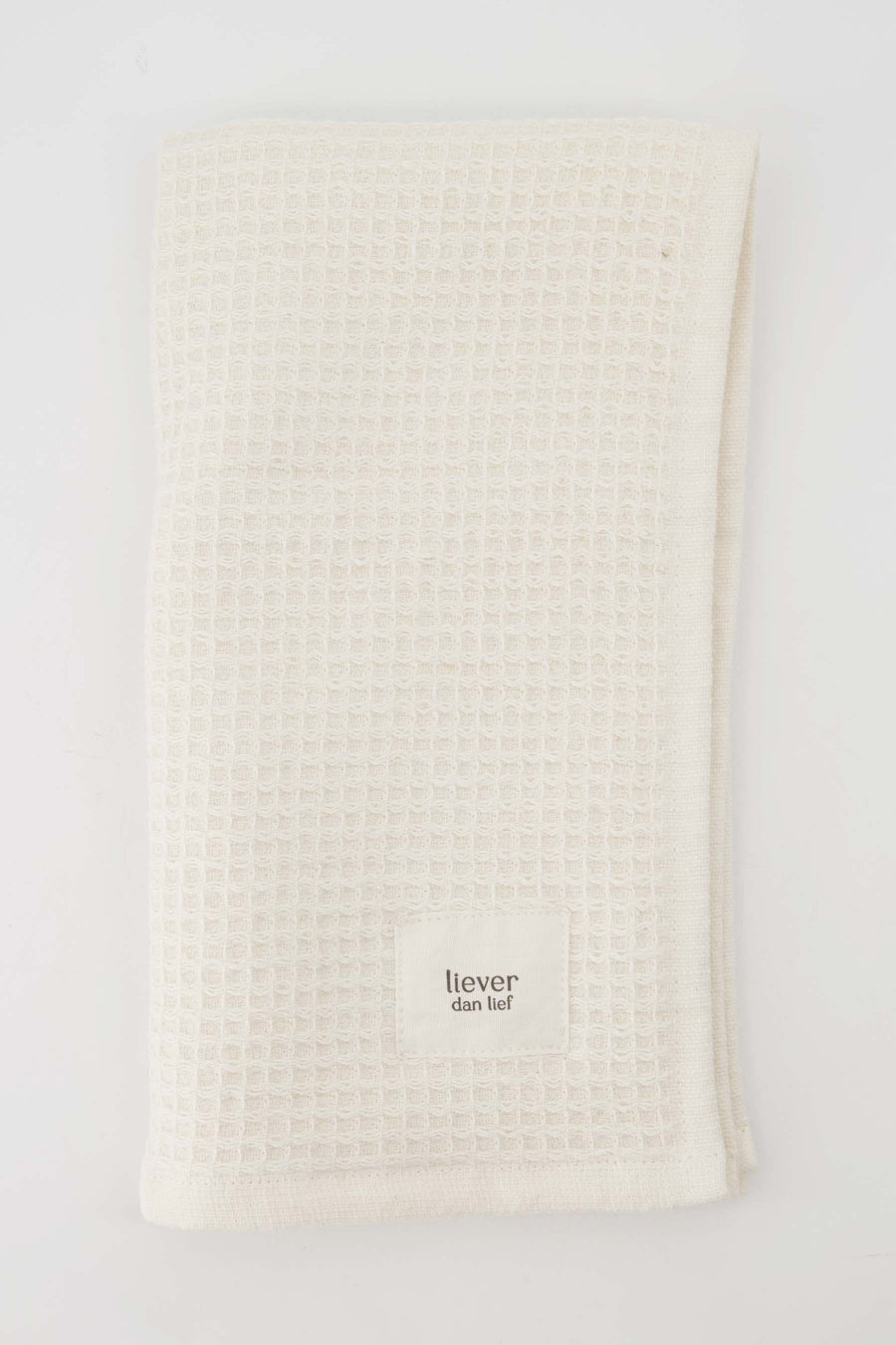 gastendoekje liever dan lief off white | off white