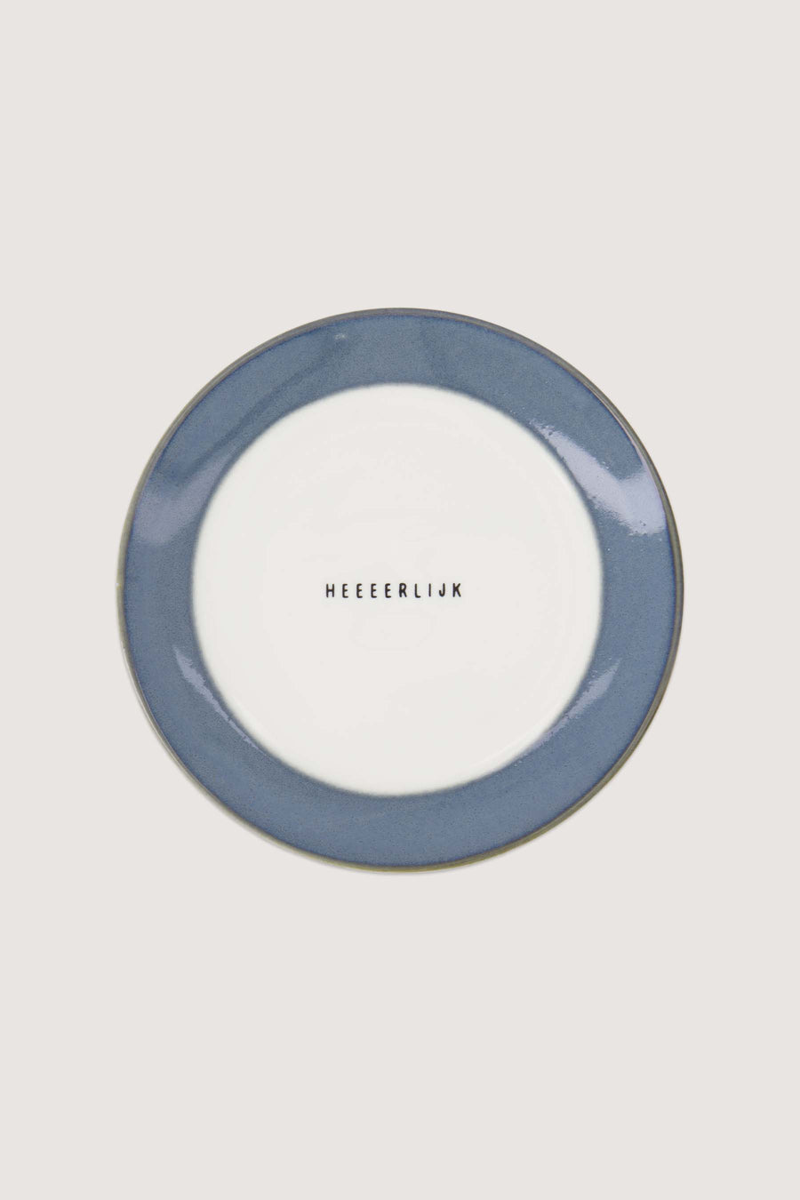 gebaksbordje heeeerlijk | wit / blauw