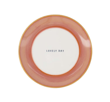 gebaksbordje lovely day | white / dark pink