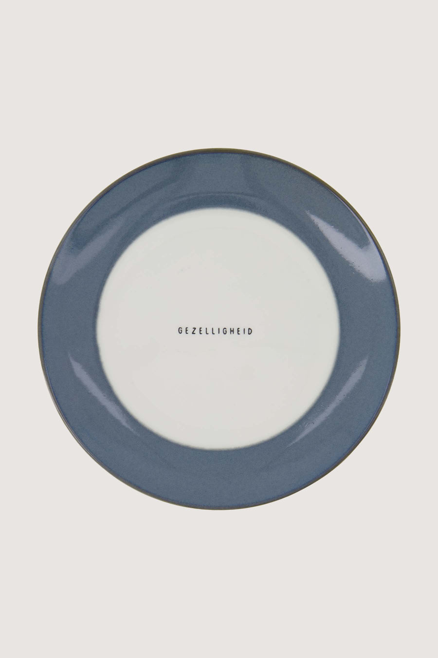 ontbijtbordje enjoy | wit / blauw