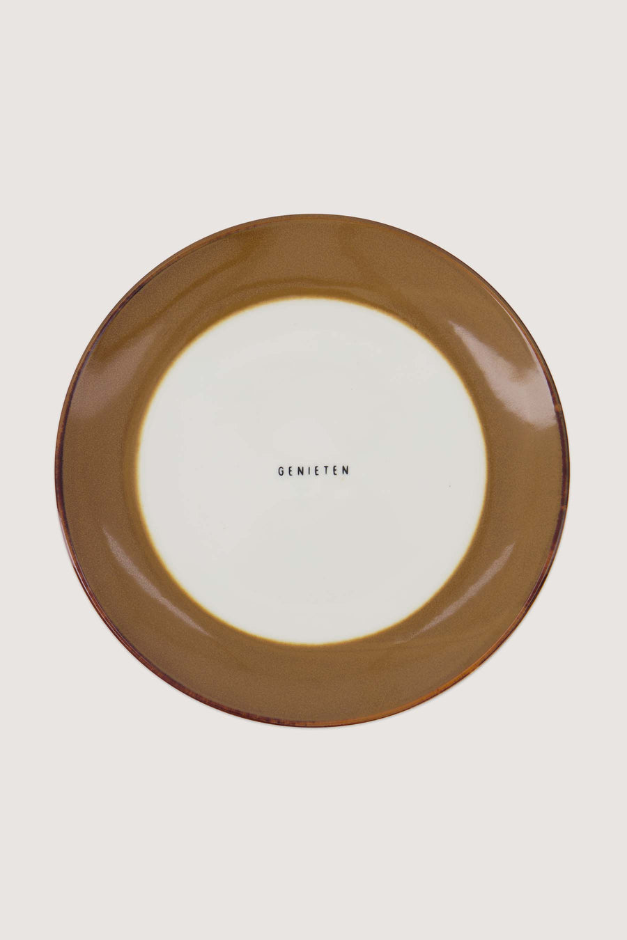 ontbijtbordje gezelligheid | wit / bruin