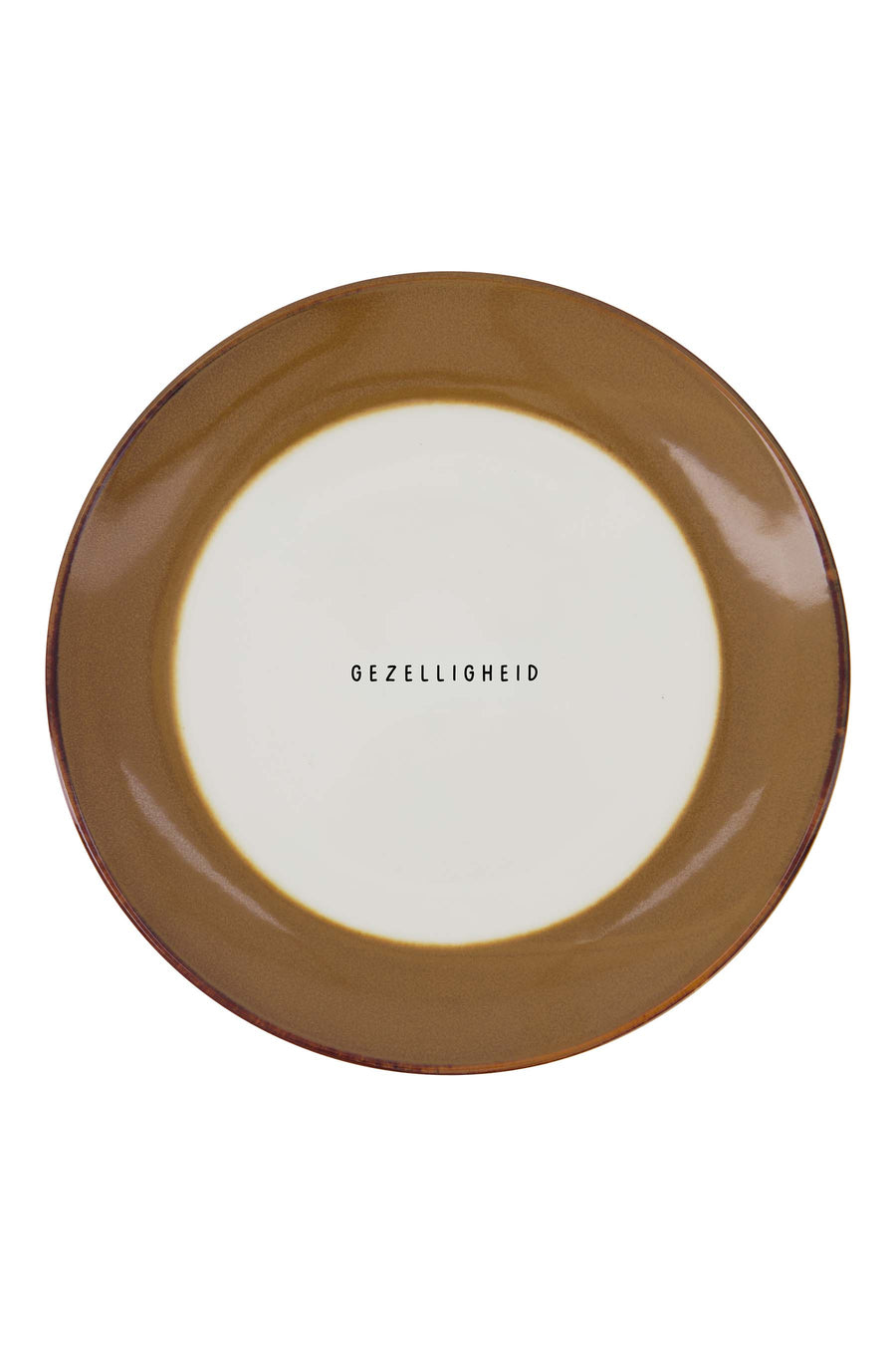 ontbijtbordje gezelligheid | white / brown