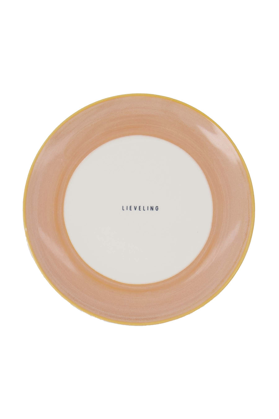 ontbijtbordje lieveling | white / light pink