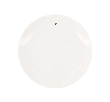 gebaksbordje hartje | white / black