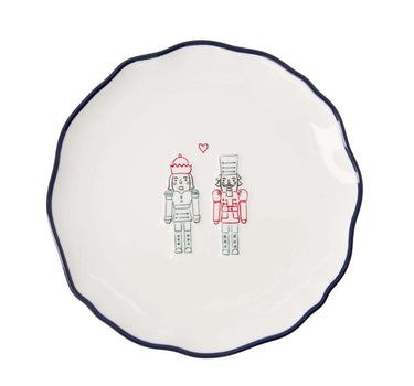 Nutcracker Serving Bowl, White/Dark Blue | White / Dark Blue