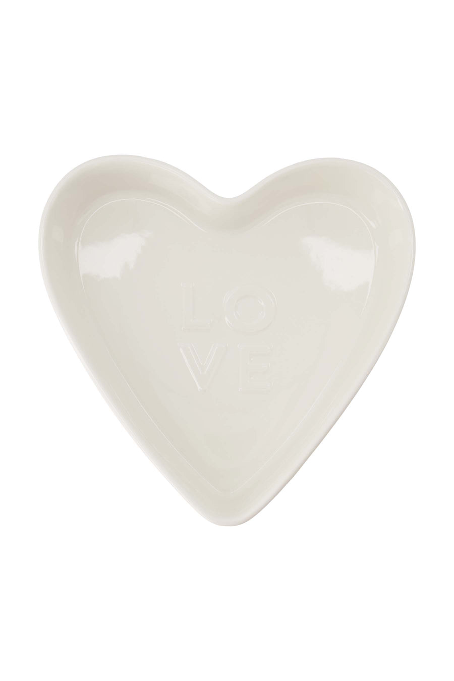 ovenschaal keramiek hartvorm love groot | wit