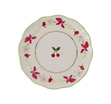 Servierplatte Blumen handbemalt | mehrfarbig