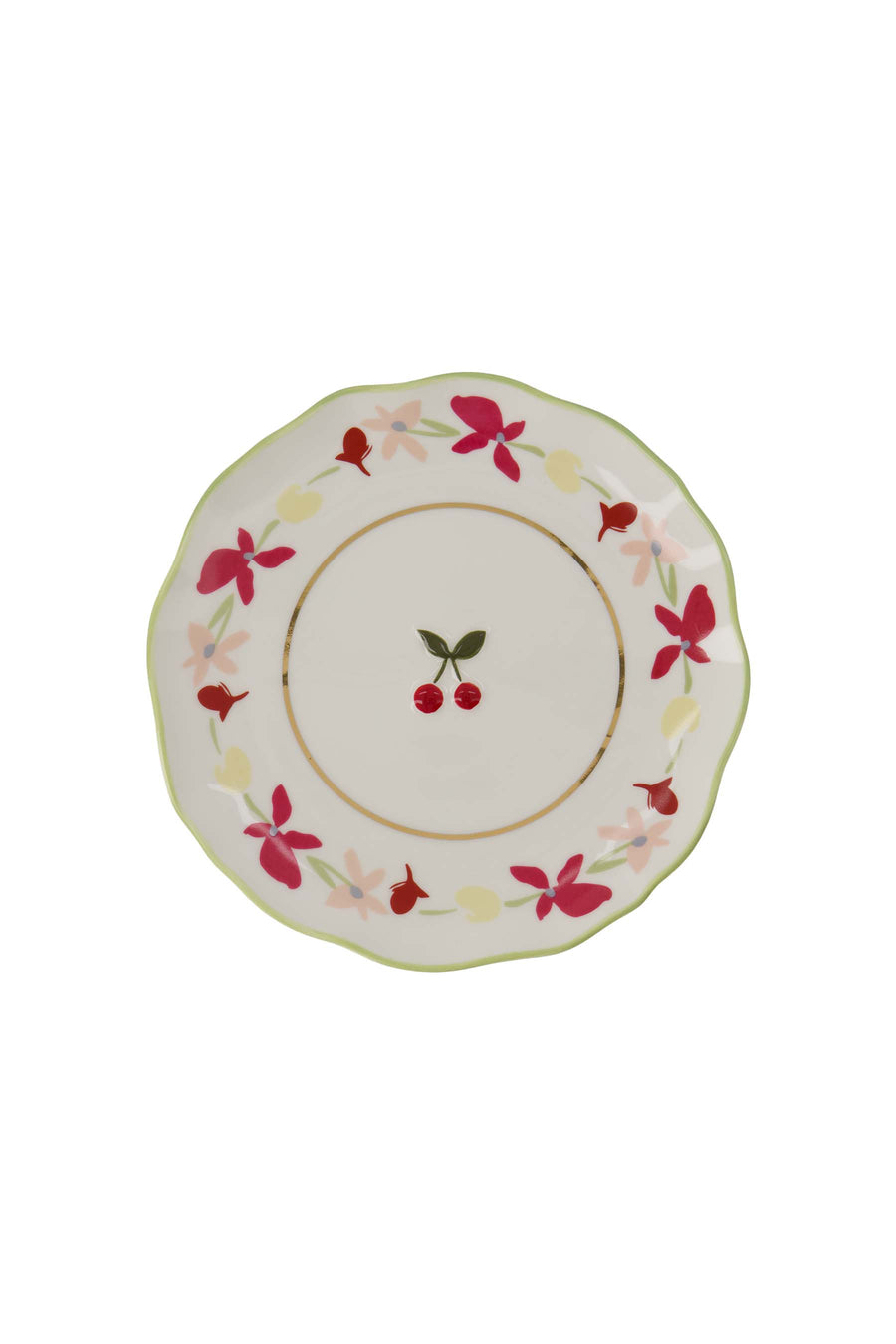 hand-painted floral serving dish | multicolor