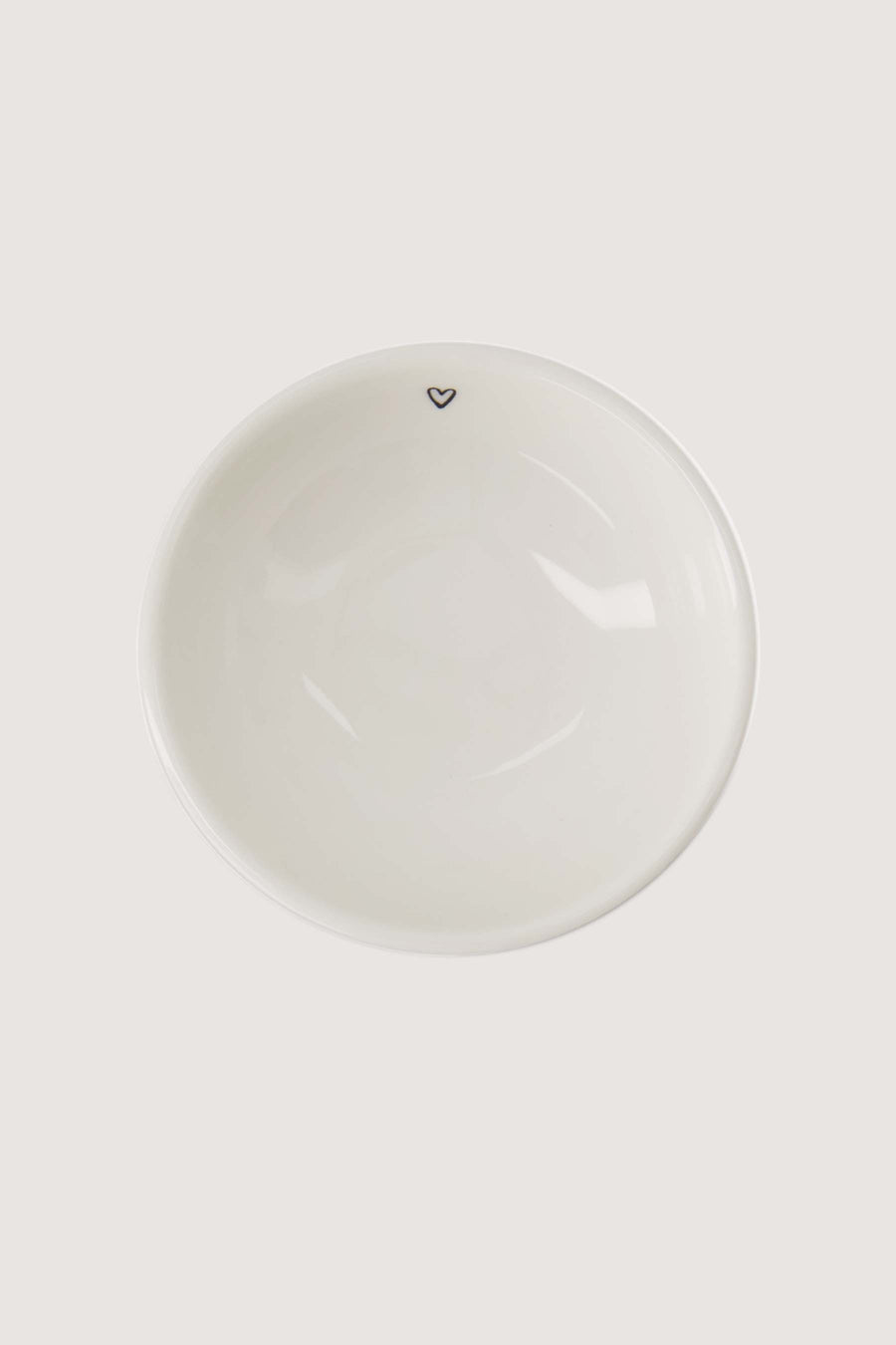 schaaltje hartje | wit / zwart