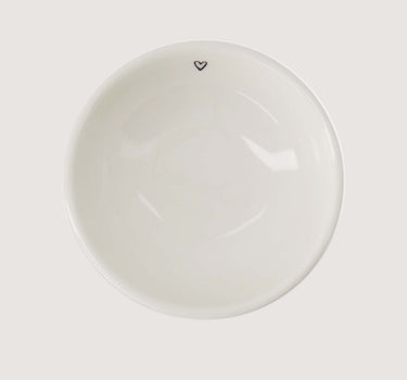 Heart-shaped dip dish | white / black
