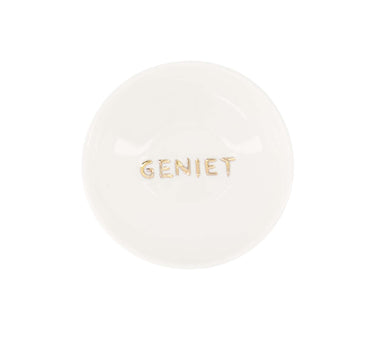 dipschaaltje geniet | white / gold