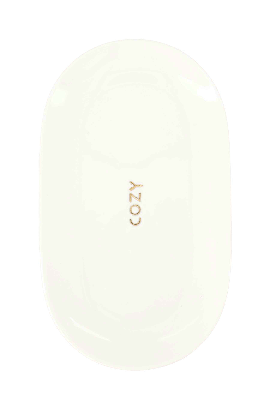 serveerschaal cozy | white / gold