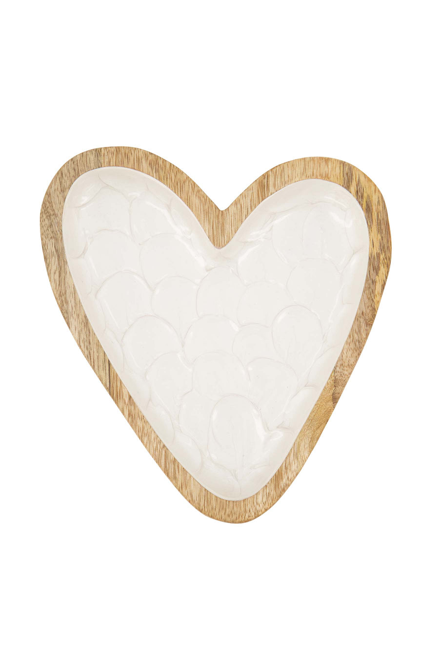 Houten Kom Parelmoer Hartje M | naturel
