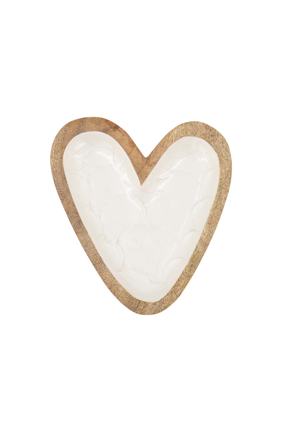 Houten Kom Parelmoer Hartje S | naturel