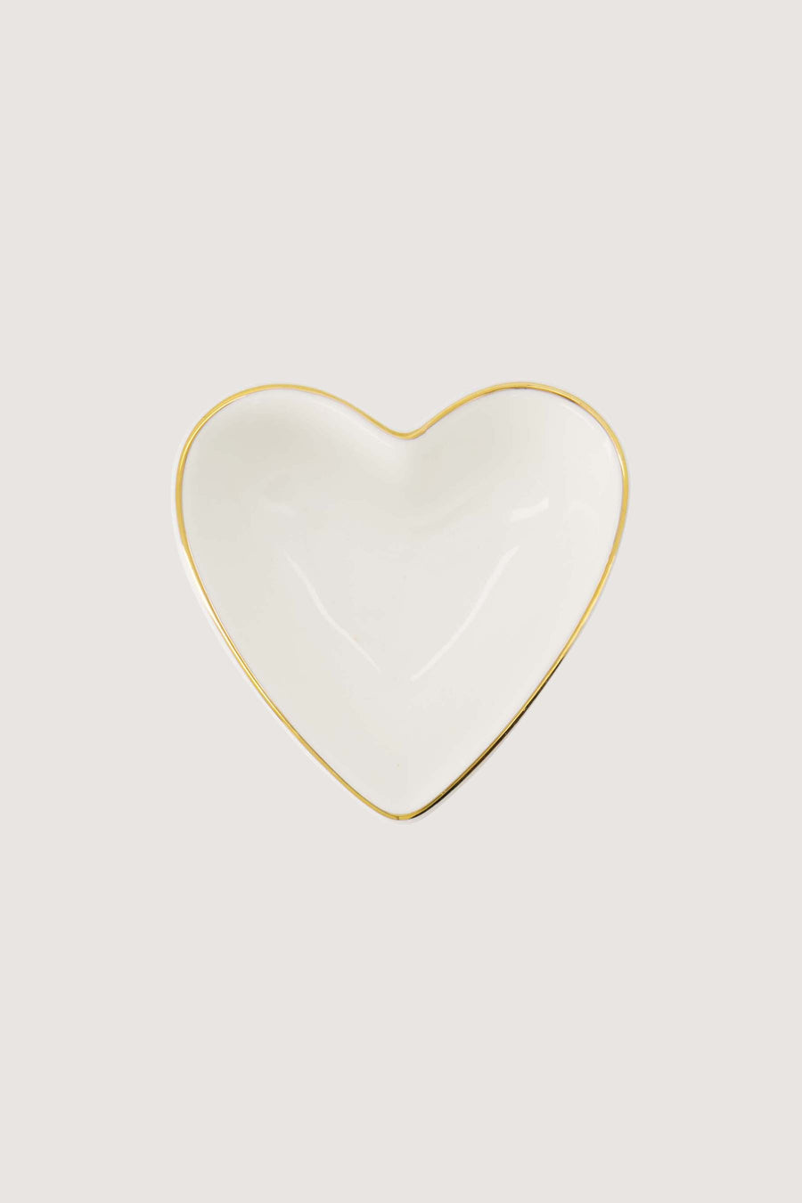 dip dish gold heart | white / gold