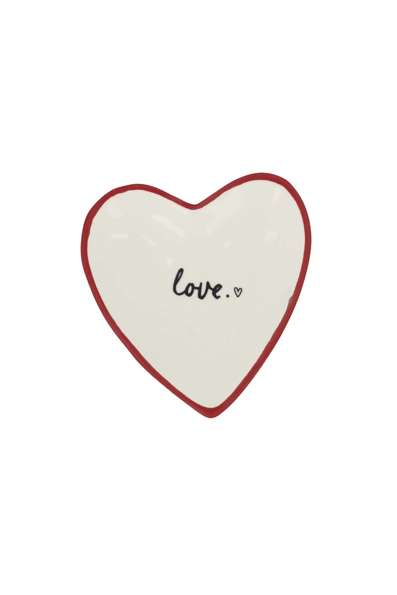 theetipje hartje love wit/rood | wit / zwart / rood