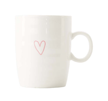 theemok hartje wit/roze | white / pink