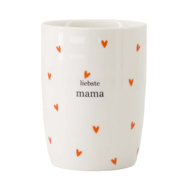 "Dearest Mom" coffee mug | white / red