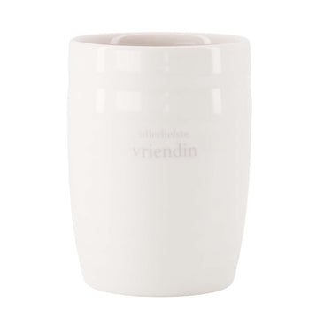 Kaffeetasse „Allerliebste Freundin“ | weiß/lila