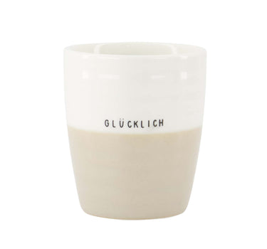 koffiemok glucklich | white / sand