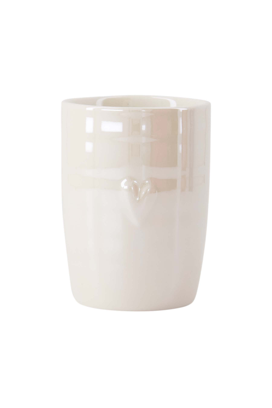 koffiemok parelmoer hartje | white