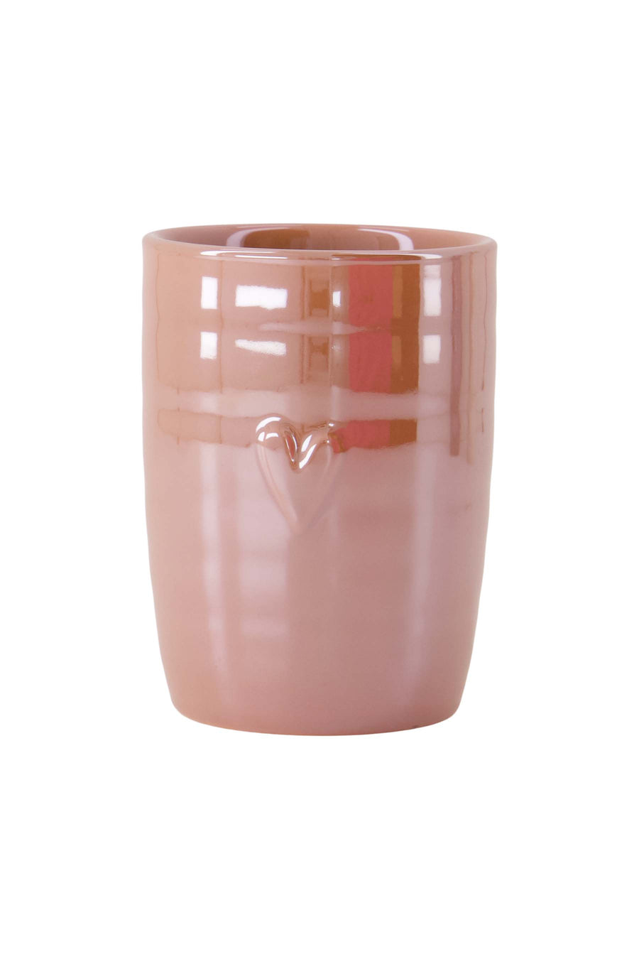 koffiemok parelmoer hartje | pink