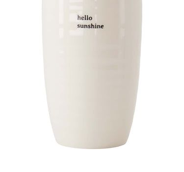 mok L hello sunshine | white van Zusss, keramische mok met tekst hello sunshine.