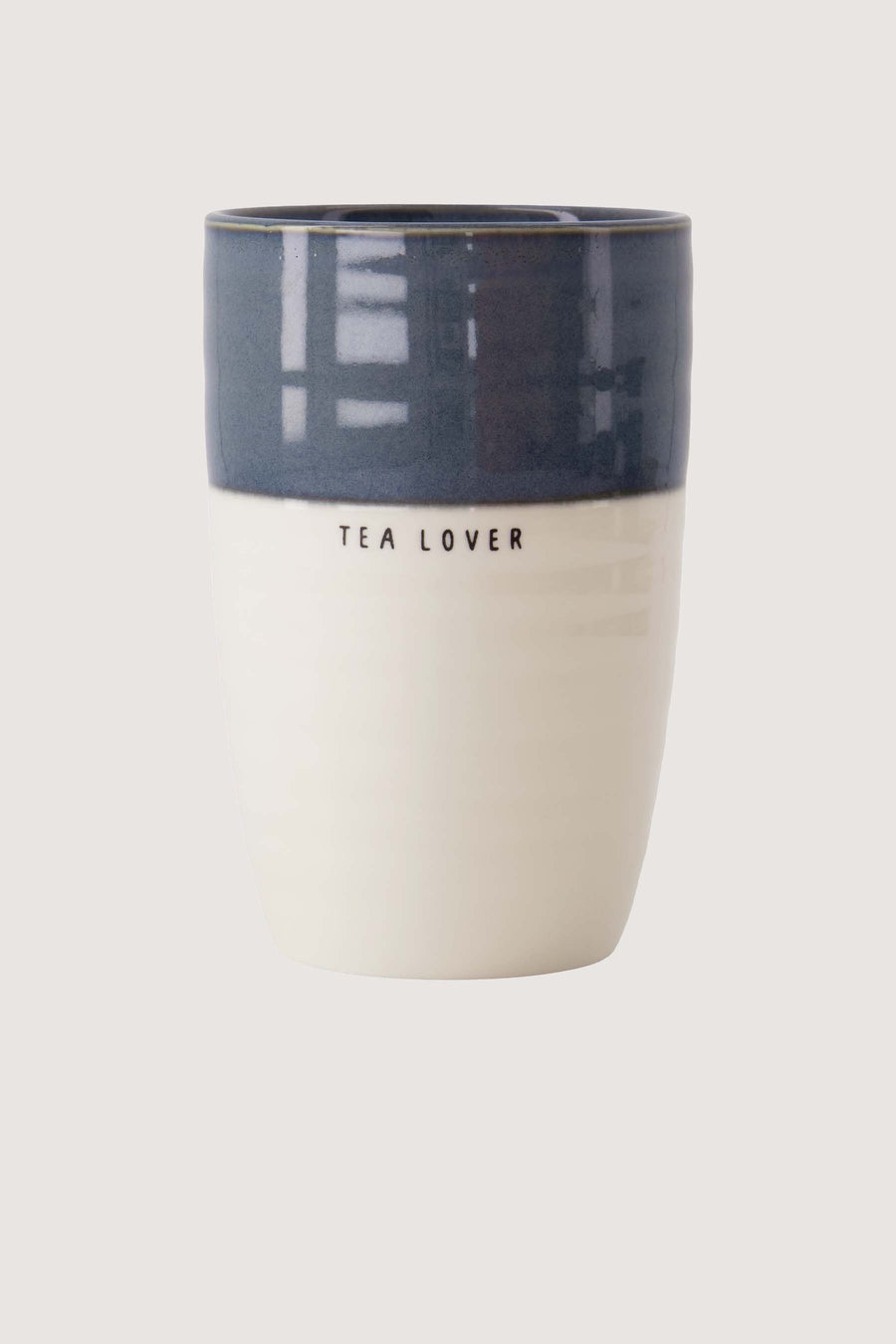 mok L tea lover | wit / blauw