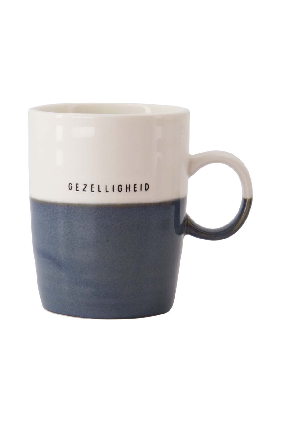 Tea Mug: Cozy | White / Blue