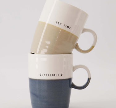 Tea Time Teacup | White / Sand