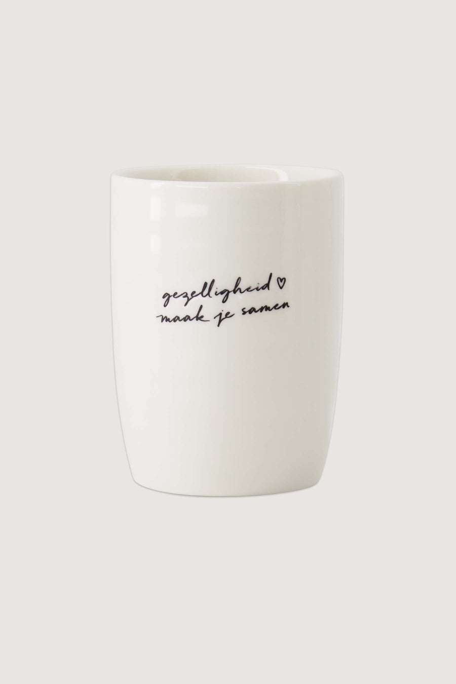 koffiemok gezelligheid | wit / zwart