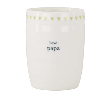 koffiemok lieve papa | wit / lichtgroen