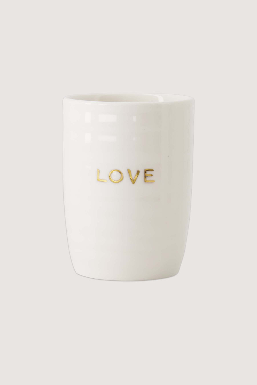 koffiemok love | wit / goud
