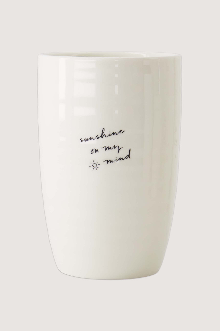 mok L sunshine | wit / zwart