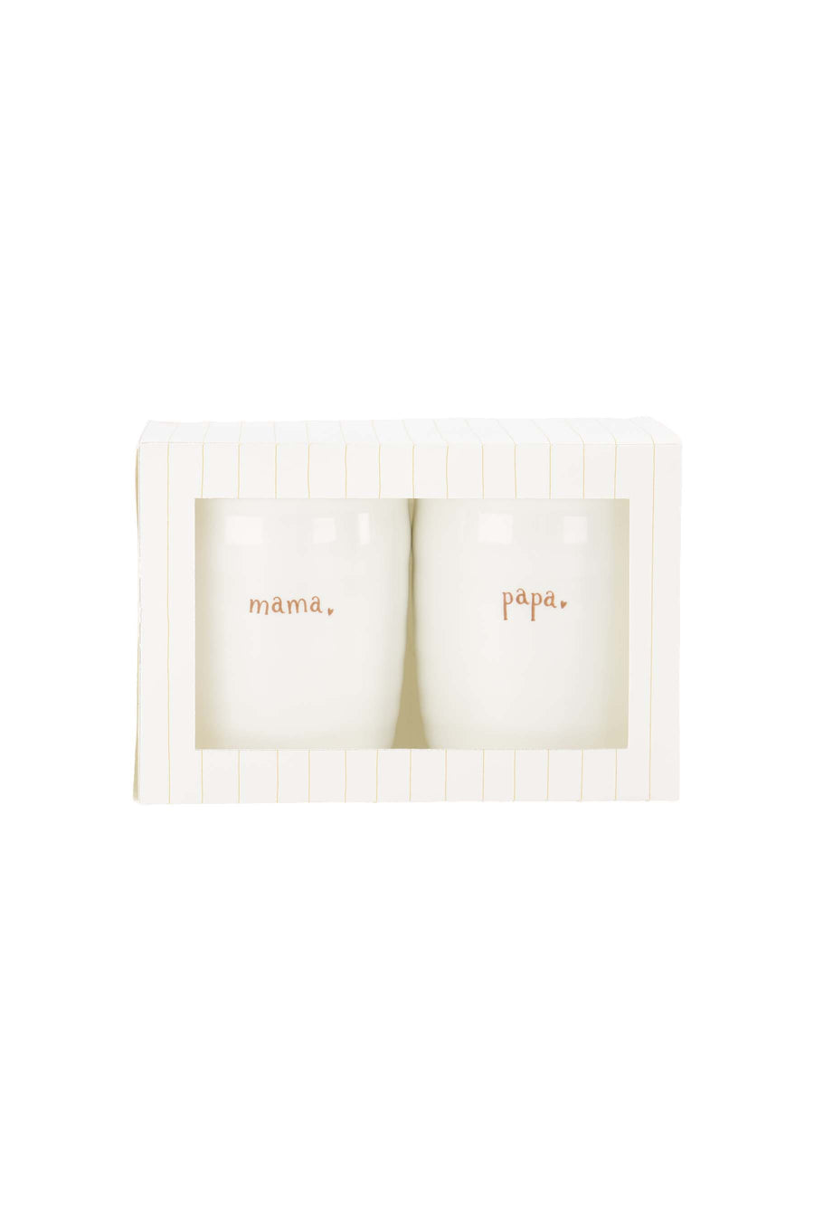 set van 2 mokken mama & papa | white / brown