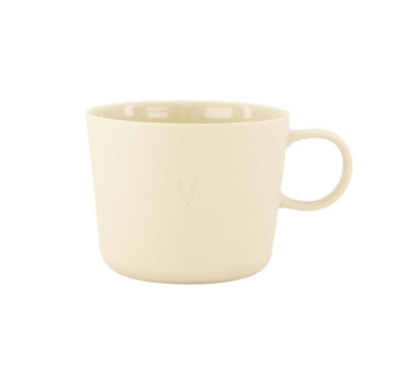 Cappuccino-Tasse mit Herz | Warm Sand