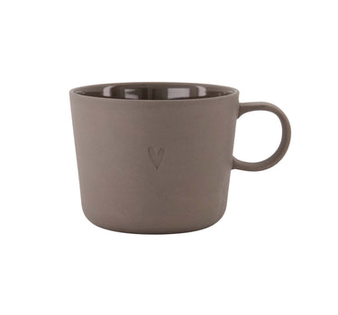 cappuccino mok hartje | dark brown