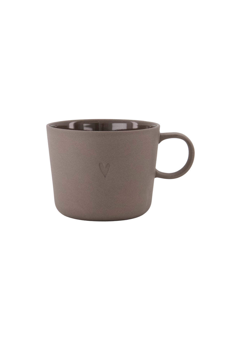 cappuccino mok hartje | dark brown