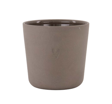 Heart-shaped coffee mug | dark brown